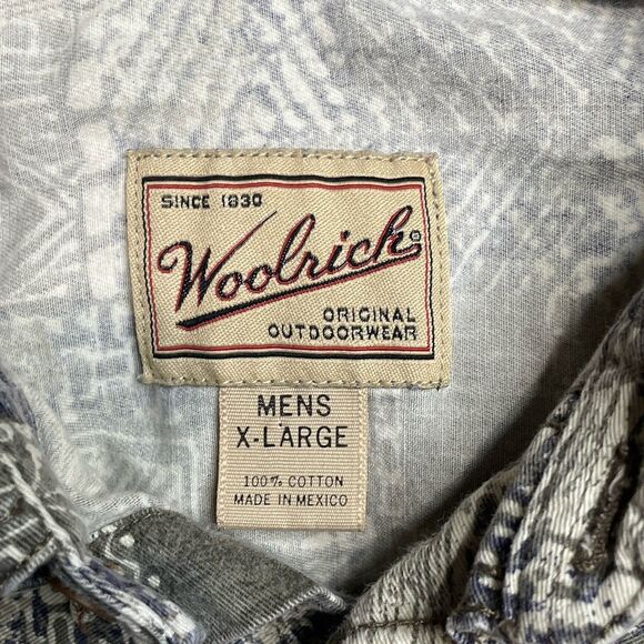 Vintage Woolrich Original Outdoorwear Men’s XL Short Sleeve 90s Button Up Shirt - Picture 4 of 4